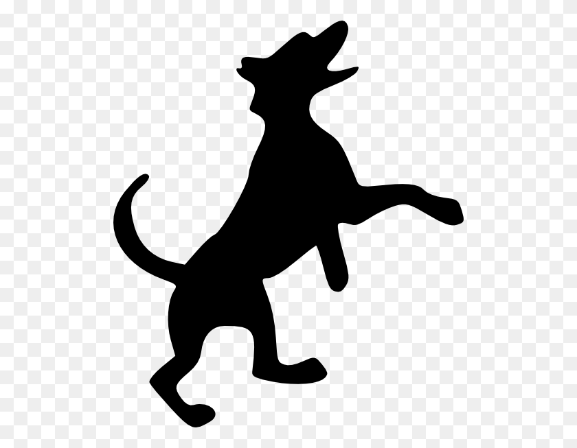 510x593 Dog And Cat Silhouette - Scared Cat Clipart