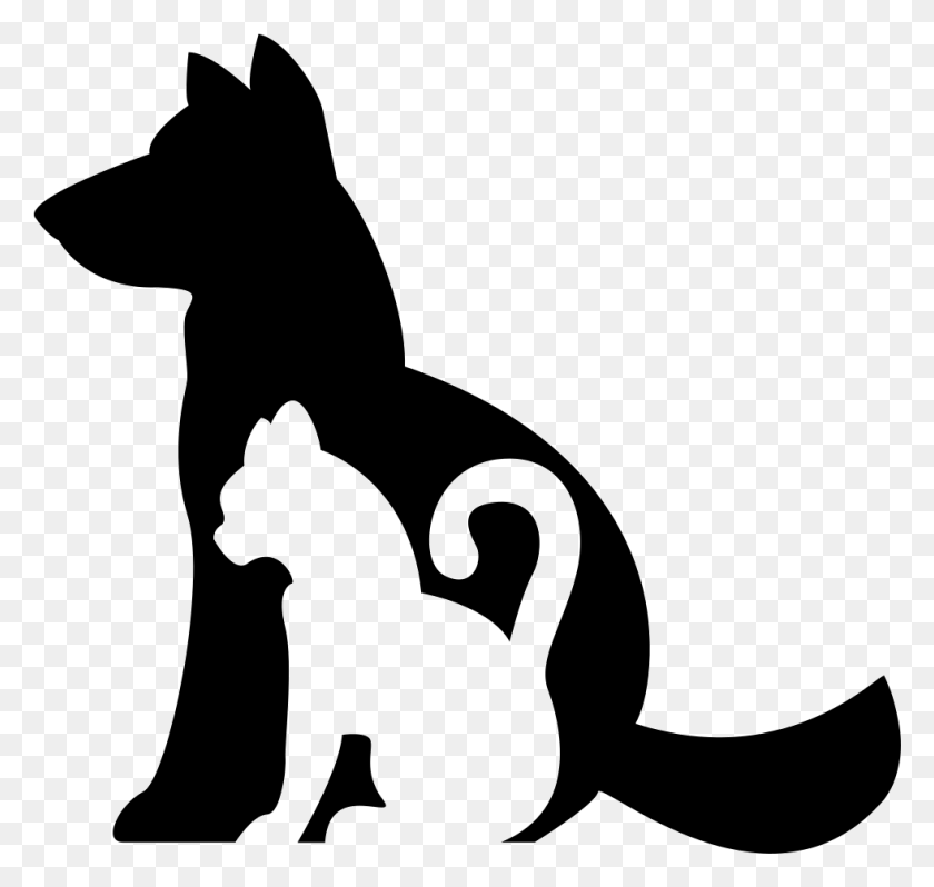 981x929 Dog And Cat Silhouettes Together Png Icon Free Download - Dog PNG Icon