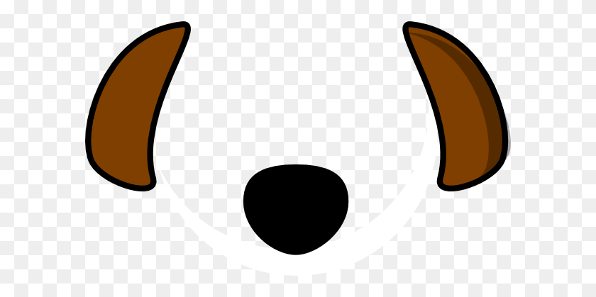 600x359 Dog Black Brown Ears Clip Art - Christmas Dog Clipart