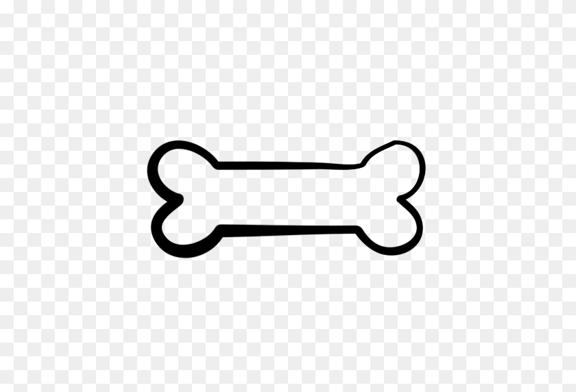 512x512 Dog Bone Clip Art Black And White - Playing With Dog Clipart
