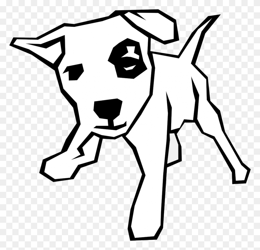 999x959 Dog Bone Clip Art Black And White - Dog Running Clipart