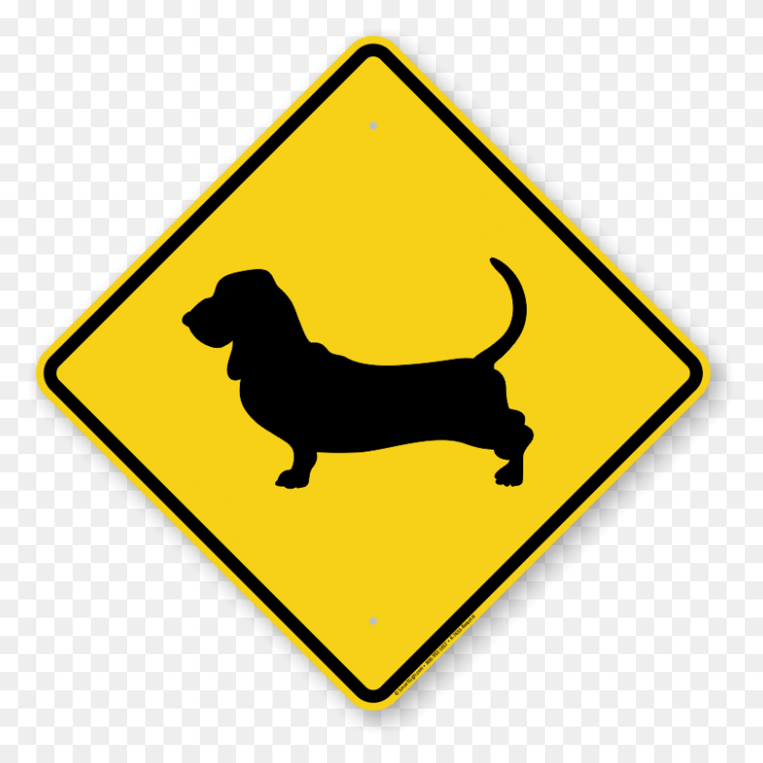 800x800 Dog Breed Crossing Signs Dog Crossing Signs - Wiener Dog Clipart