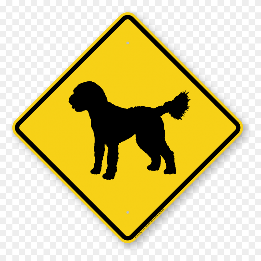 800x800 Dog Breed Crossing Signs Dog Crossing Signs - Goldendoodle Clipart