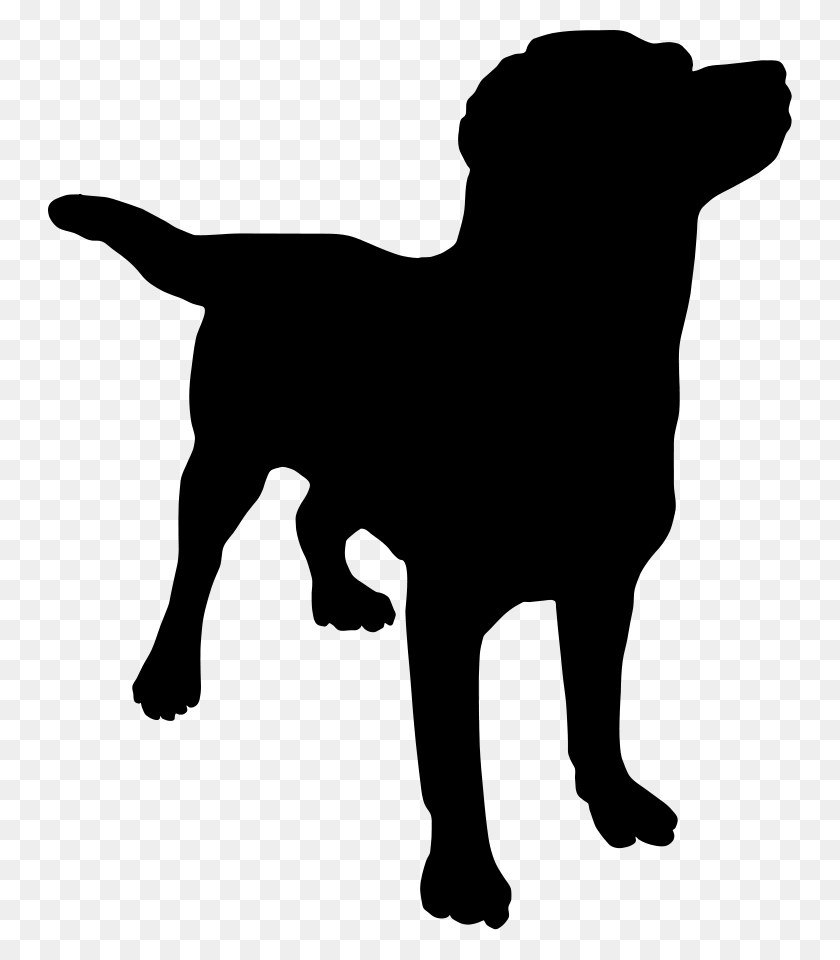 744x900 Собака Картинки - Фламинго Черно-Белый Клипарт