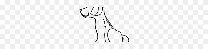 200x140 Собака Клипарт Черно-Белый Черно-Белый Рисунок Собаки - Студенческий Клипарт Черно-Белый