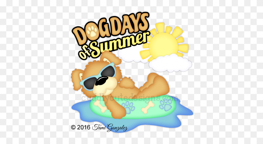 400x400 Dog Days Of Summer Letnee Scrapbook - Dog Days Of Summer Clip Art