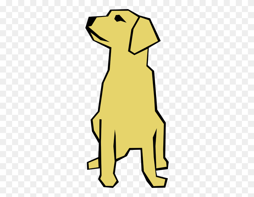 276x592 Dog Drawn With Straight Lines Clip Art Free Vector - Straight Clipart