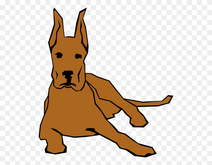 534x596 Dog Drawn With Straight Lines Clip Art Free Vector - Straight Clipart