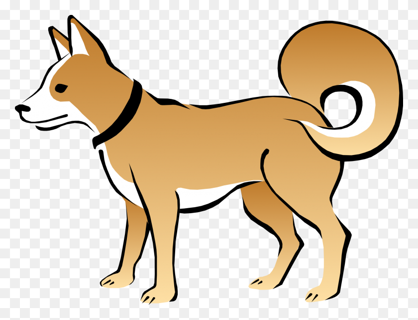 1969x1475 Dog Drawn With Straight Lines Clip Art Free Vector Download - Straight Clipart