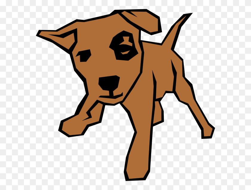 600x576 Собака, Нарисованная Прямыми Линиями Загрузки - Собака Клипарт Png