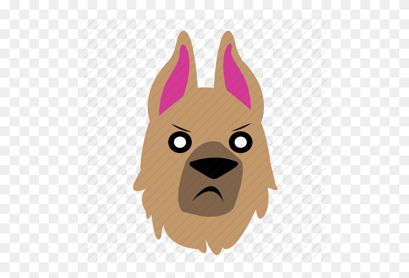 512x512 Dog, Emoji, Graphic, Mad, Sticker Icon - Dog Emoji PNG