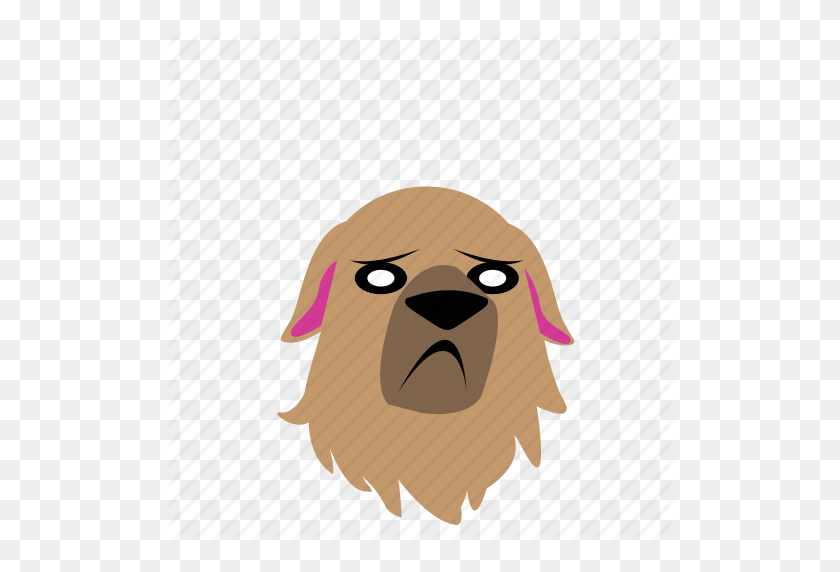 512x512 Perro, Emoji, Gráfico, Triste, Icono De Etiqueta Engomada - Perro Triste Png