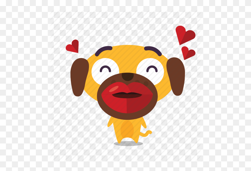 512x512 Perro, Emoji, Beso Icono - Perro Emoji Png