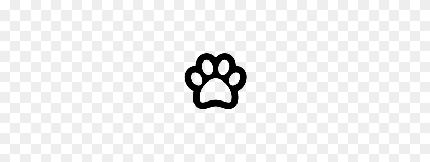 256x256 Dog Footprint Outline Pngicoicns Free Icon Download - Footprint Outline Clipart