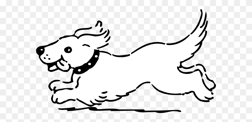 600x349 Собака Для Раскраски Картинки - Бегущая Собака Клипарт