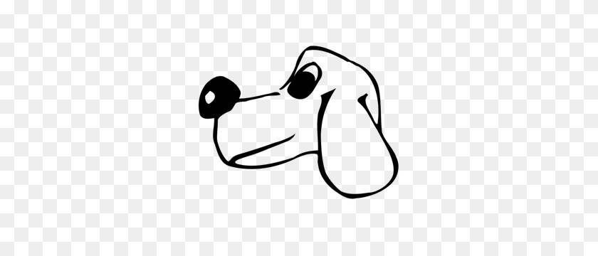 300x300 Dog Head Silhouette Clip Art - Dog Cartoon Clipart