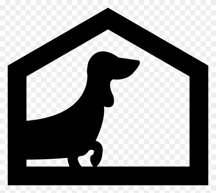 980x868 Dog House Png Icon Free Download - Dachshund Black And White Clipart