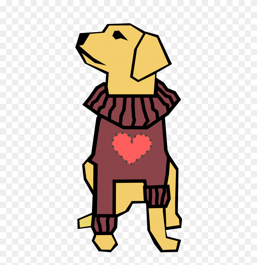2317x2400 Собака В Рубашке Ко Дню Святого Валентина - Векторный Клипарт