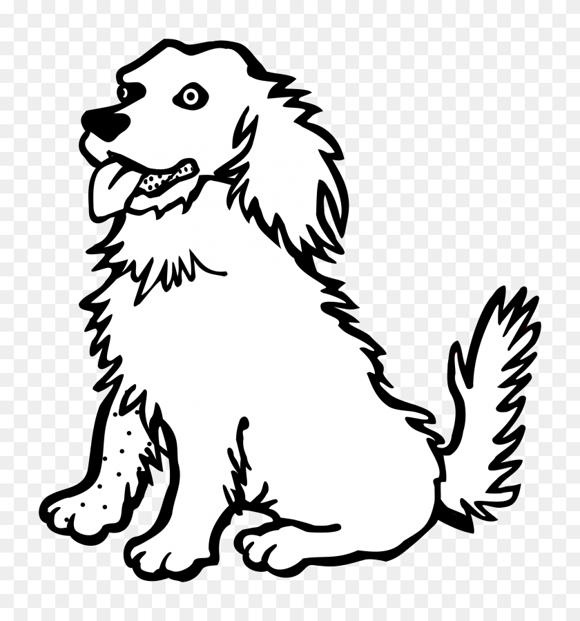 2229x2400 Dog Line Art Group With Items - Mean Dog Clipart