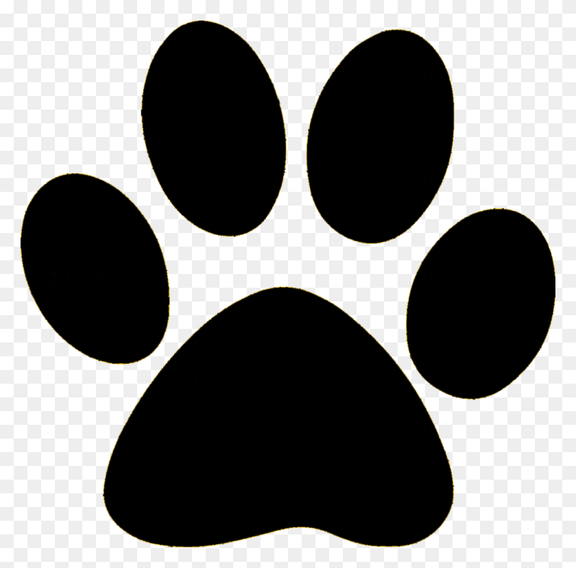 1024x1010 Dog Paw Clip Art - Dog Paw Clipart Black And White