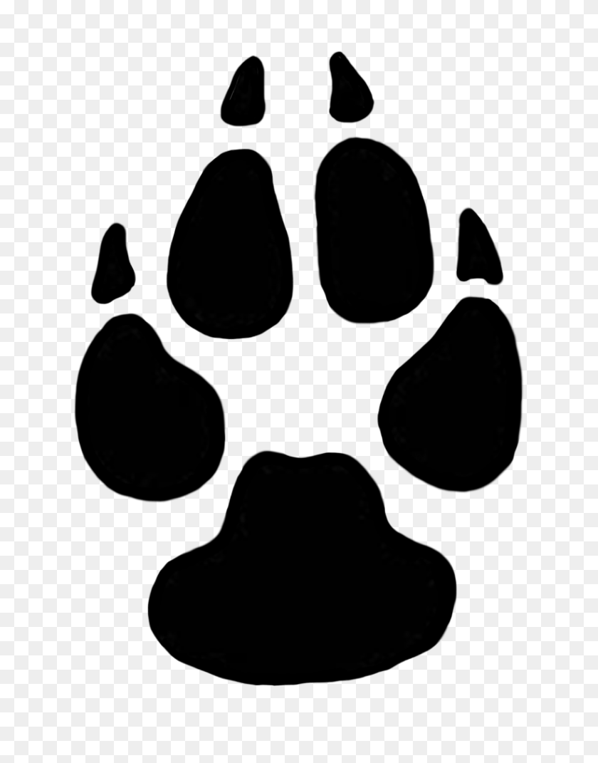 820x1063 Dog Paw Clipart - Service Dog Clipart