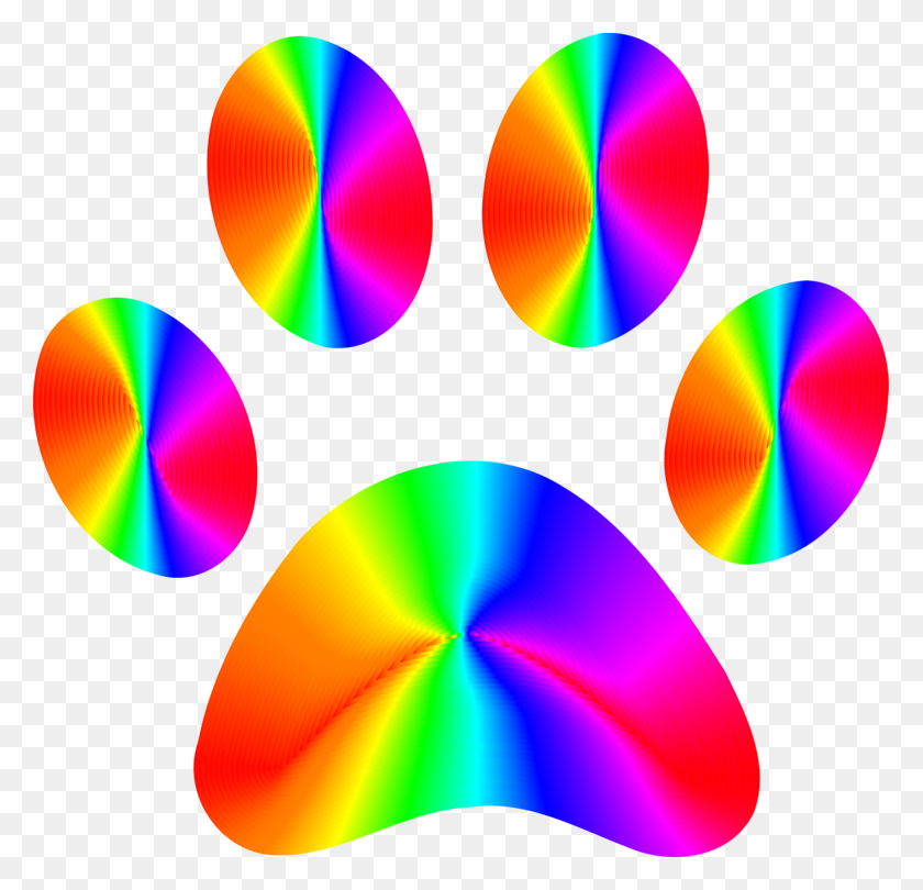 779x750 Dog Paw Foot Art Spectrum - Животный Принт Клипарт