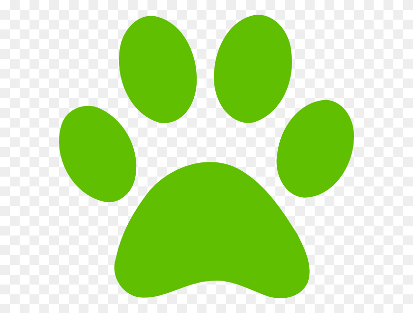 600x578 Dog Paw Print Clip Art Free Download - Tiger Paw Clipart