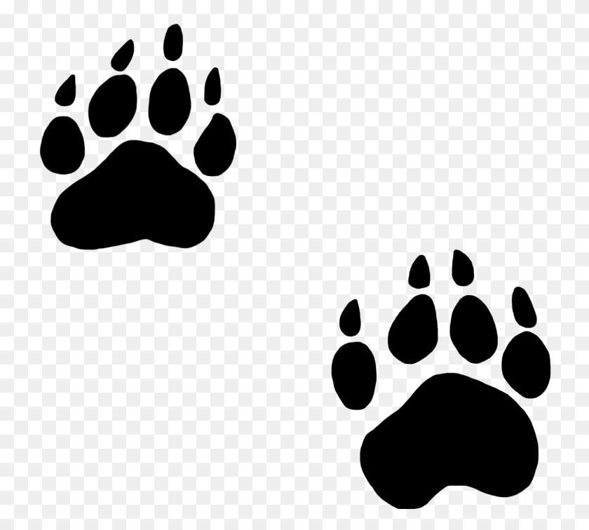 1654x1476 Dog Paw Silhouette Group With Items - Trustworthy Clipart