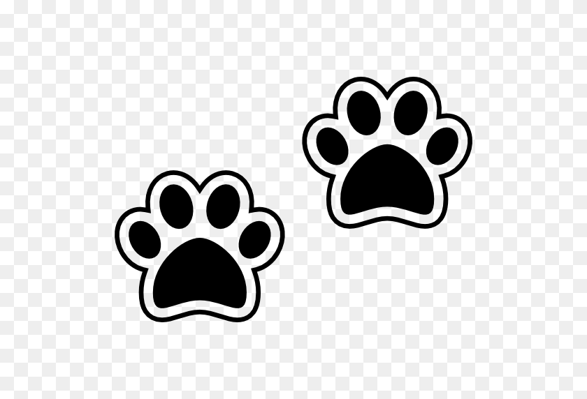 512x512 Dog Pawprints Free Vector Icons Designed - Paw Patrol Clipart Black And White