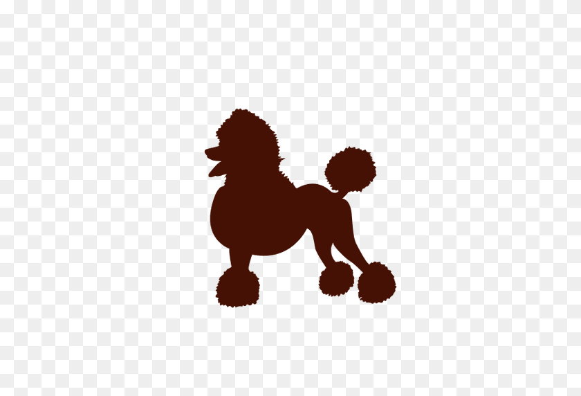 512x512 Dog Poodle In Red Silhouette - Poodle PNG