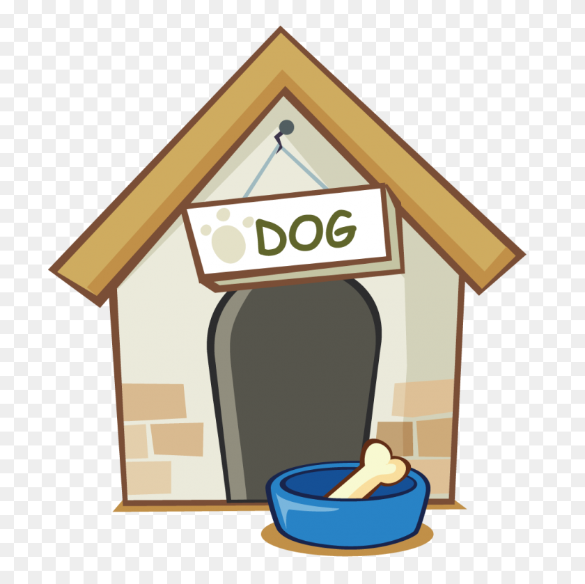 1000x1000 Dog Puppy Cartoon Drawing - Dog House PNG