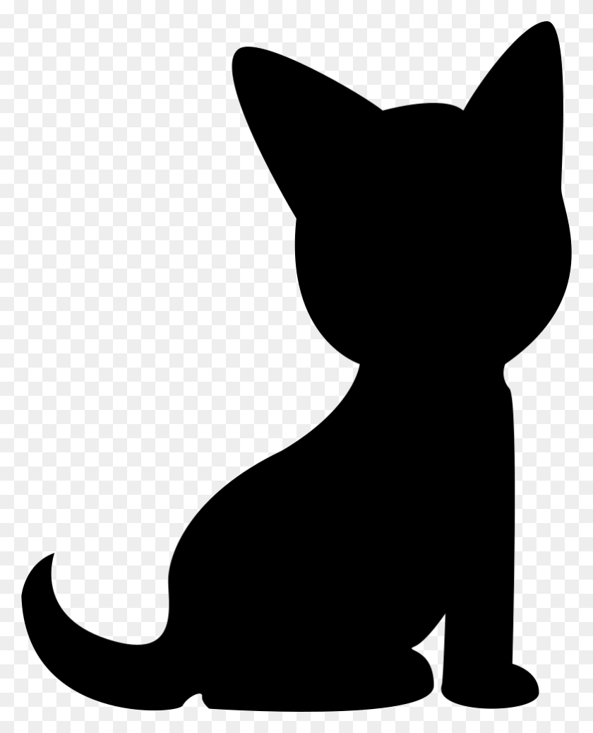 782x980 Dog Puppy Silhouette Png Icon Free Download - Dog And Cat PNG