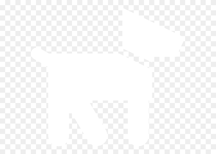 600x538 Dog Silhouette Clip Art - White Dog Clipart