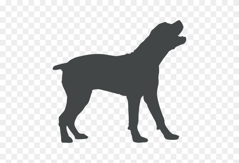 512x512 Dog Silhouette Howling - Dog Silhouette PNG