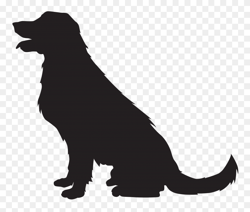 8000x6706 Dog Silhouette Png Transparent Clip Art Gallery - Dog Playing Clipart
