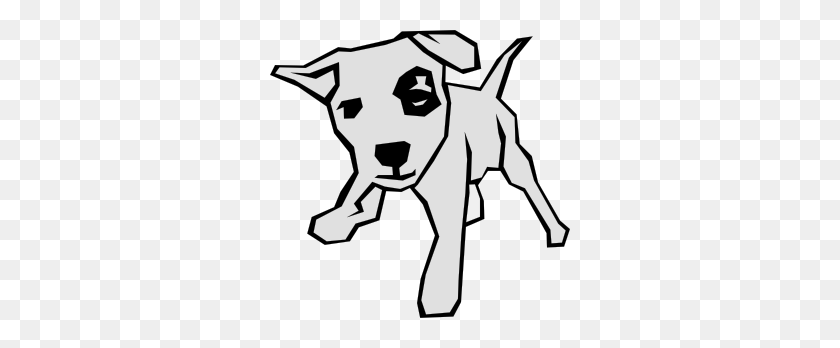 300x288 Dog Simple Drawing Clip Art - Pitbull Clipart