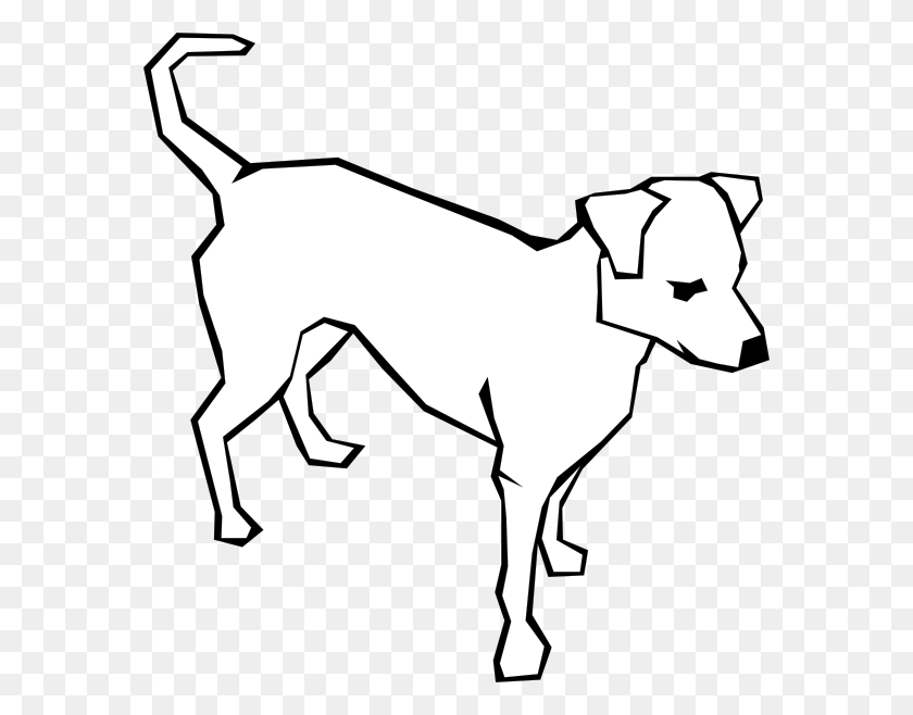576x598 Dog Simple Drawing Clip Art - Dog Clipart Easy