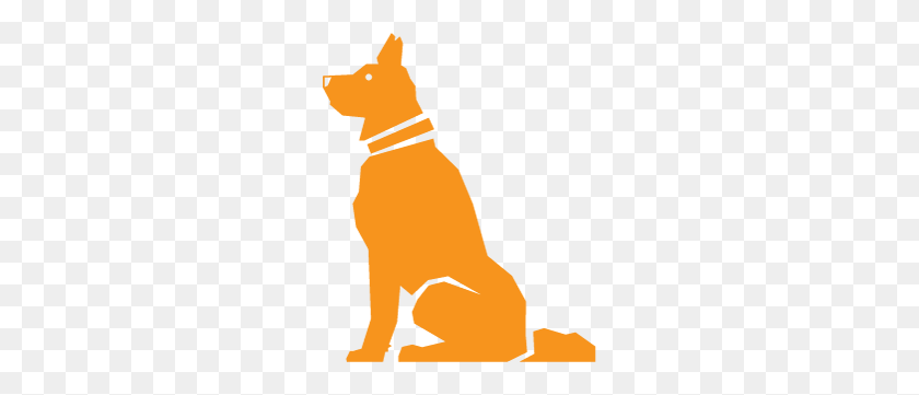 250x301 Значок Сидящая Собака Оранжевый - Собака Сидит Png