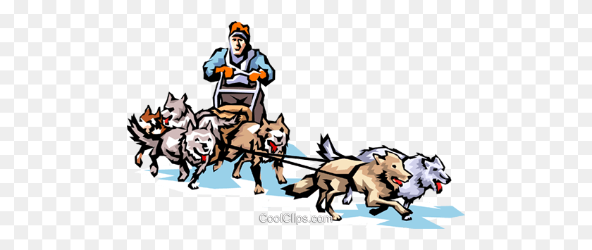 480x295 Dog Sled Clipart - Therapy Dog Clipart