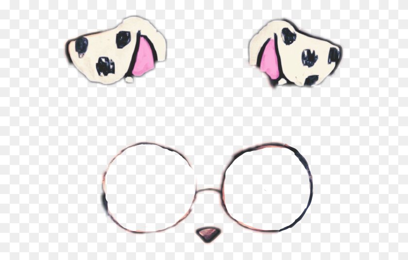 579x476 Dogfilter Cachorro Dálmata Snapchat Filter Glassesfreeto - Snapchat Perro Filtro Png