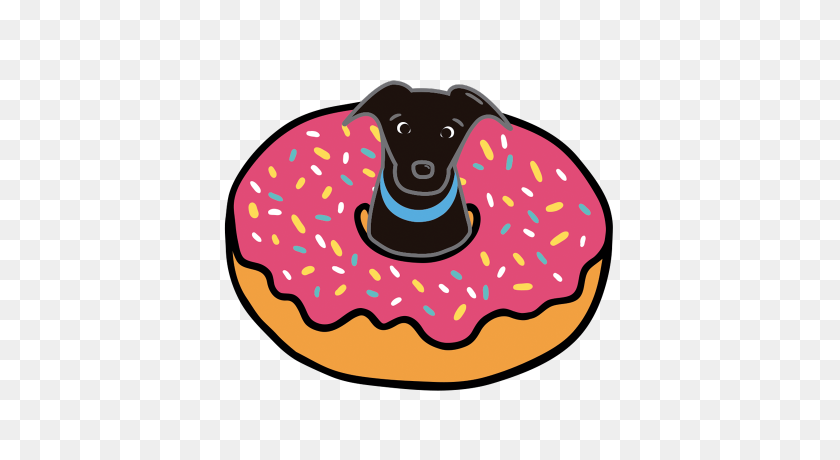 400x400 Perros En Donuts - Clipart De Cama De Perro
