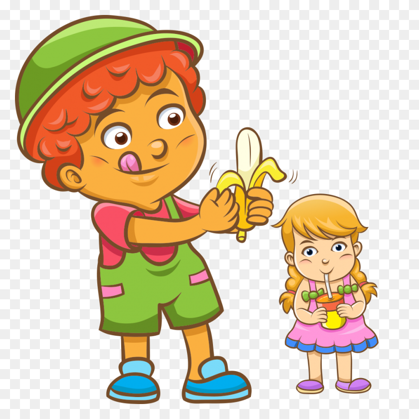 945x945 Doing Clipart Toddler Food - Child Eating Clipart