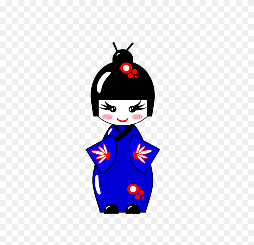 530x750 Кукла Япония Рисунок - Тряпичная Кукла Клипарт