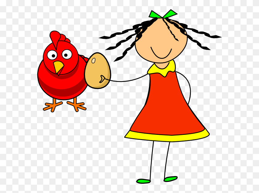 600x567 Кукла Красная Курица Картинки - Курица Клипарт