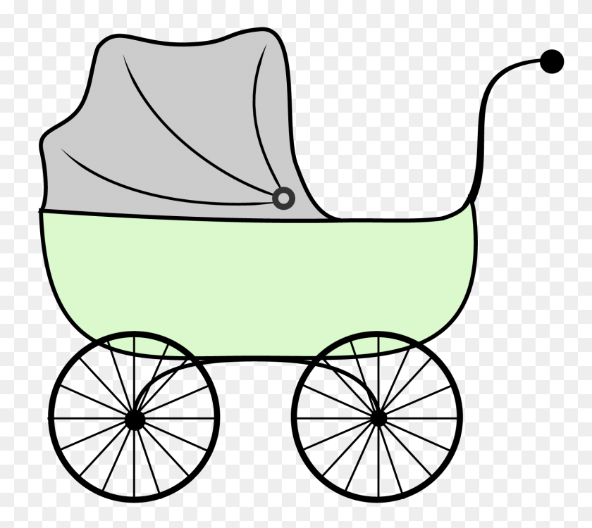 1500x1328 Cochecito De Muñeca Transporte De Bebé De Dibujos Animados Clipart Infantil - Baby Doll Clipart