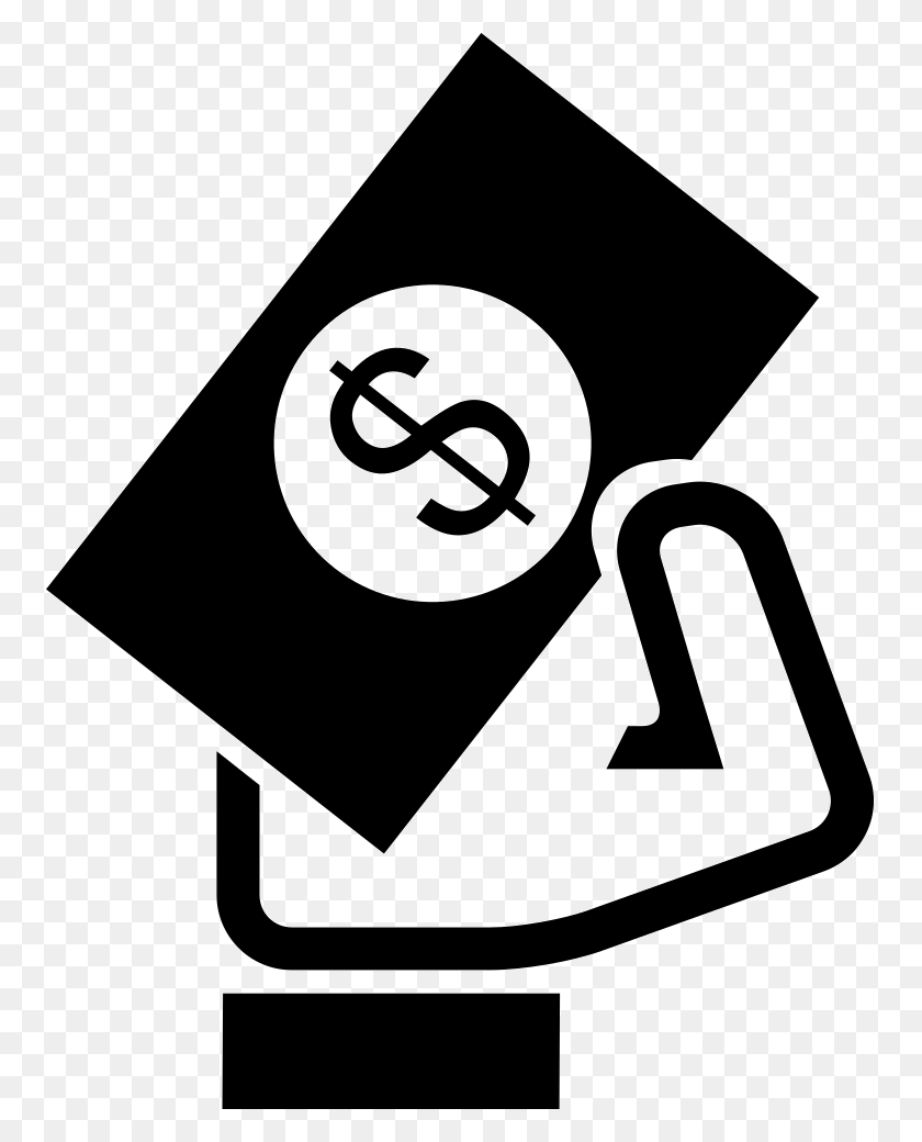 755x980 Dollar Bill And Hand Png Icon Free Download - Dollar Bills PNG
