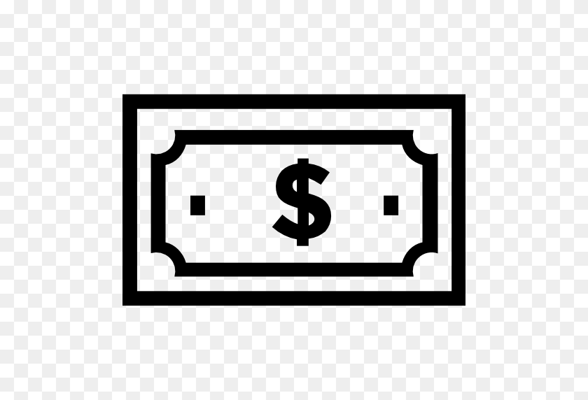 512x512 Доллар Банкноты Долга Бесплатно Черная Девушка - Долларовую Купюру Клипарт Черно-Белые