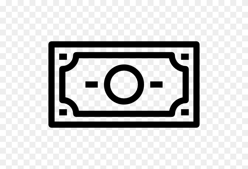 512x512 Icono De Billete De Un Dólar - Clipart De Billete De 20 Dólares