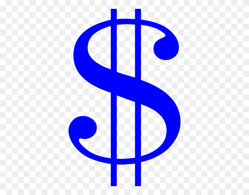 378x600 Dollar Clipart Blue - Money Symbol Clip Art