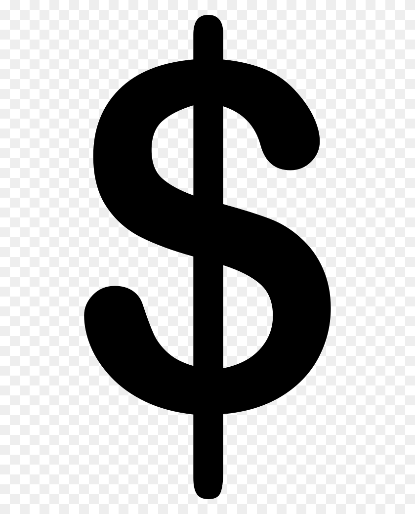500x980 Dollar Clipart Stylized - Free Dollar Sign Clipart